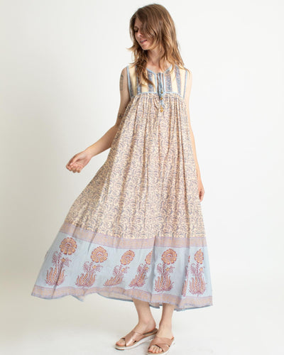 Daughters of India Clothing XS Printed Cotton Midi Dress