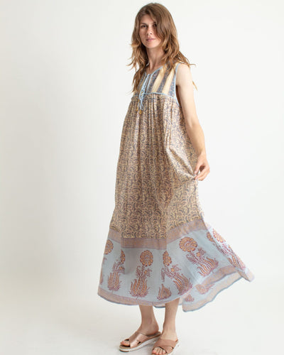 Daughters of India Clothing XS Printed Cotton Midi Dress
