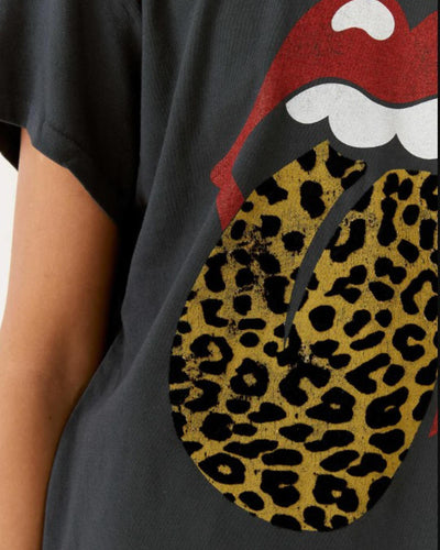 DAYDREAMER Clothing Medium "Flocked Leopard Tongue" Tour Tee