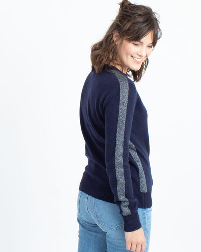 Derek Lam 10 Crosby Clothing XS Metallic Racer Stripe Sweater