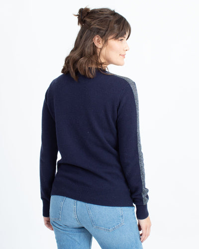 Derek Lam 10 Crosby Clothing XS Metallic Racer Stripe Sweater