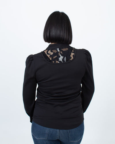 Diane Von Furstenberg Clothing Medium | US 6 Black Lace Button Down