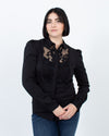 Diane Von Furstenberg Clothing Medium | US 6 Black Lace Button Down