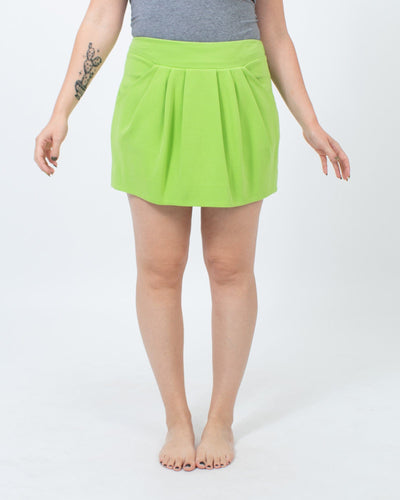 Diane Von Furstenberg Clothing Medium | US 6 Neon Green Mini Skirt