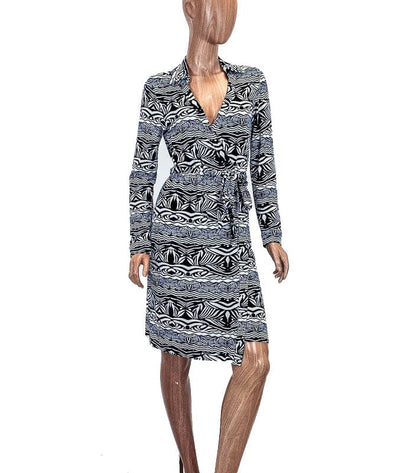 Diane Von Furstenberg Clothing Medium | US 6 Printed Wrap Dress