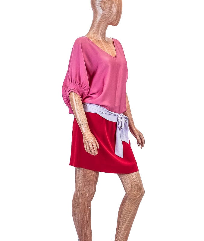Diane Von Furstenberg Clothing Small | US 4 Color Block Belted Dress