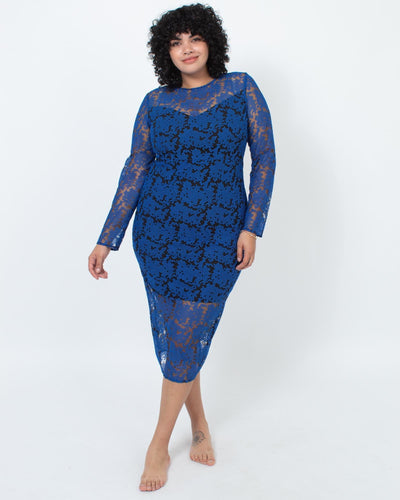 Diane Von Furstenberg Clothing XL | US 12 Long Sleeve Midi Dress