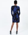 Diane Von Furstenberg Clothing XS Printed Wool Wrap Dress