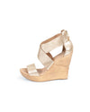 Diane Von Furstenberg Shoes Small | US 7.5 "Opal Platino" Crackle Metallic Wedges