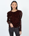 DOLAN Clothing XS Printed Velvet Blouse