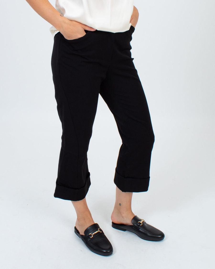 Dolce & Gabbana Clothing Small | US 4 I IT 40 Black Wide Leg Capris