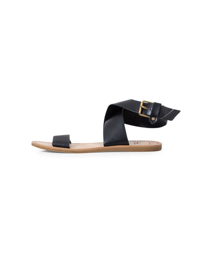 Dolce Vita Shoes Medium | US 8.5 Black Leather Flat Sandals