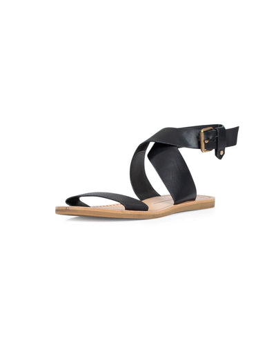 Dolce Vita Shoes Medium | US 8.5 Black Leather Flat Sandals