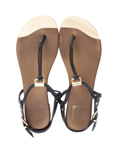 Dolce Vita Shoes Medium | US 8 Black Leather Strap Sandals