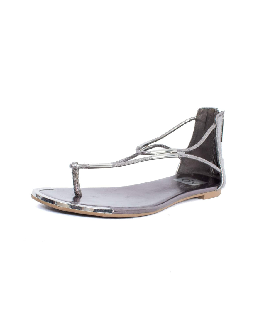 Dolce Vita Shoes Medium | US 8 Pewter Strappy Sandals