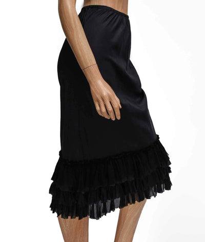 dosa Accessories Small Silk Slip with Ruffle Accent