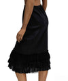 dosa Accessories Small Silk Slip with Ruffle Accent