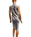 DUUYA Clothing Small Silk Dress with Fray Hem