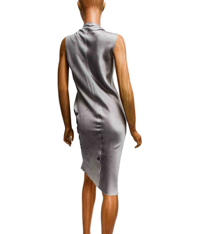 DUUYA Clothing Small Silk Dress with Fray Hem
