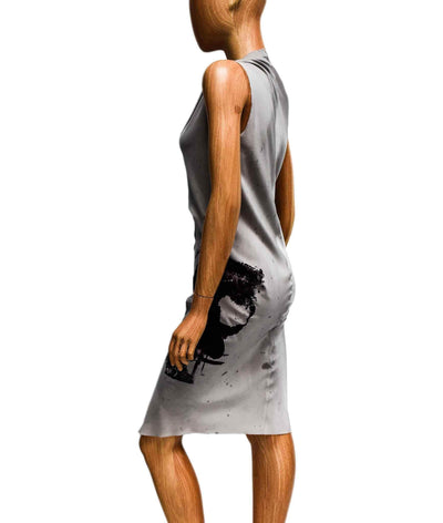 DUUYA Clothing Small Silk Dress with Fray Hem