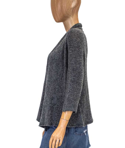 Eileen Fisher Clothing Medium Ash Cropped Caridgan Sweater