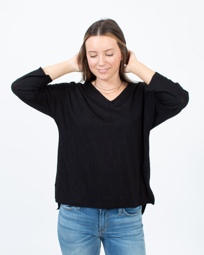 Eileen Fisher Clothing XS Black V-Neck Blouse