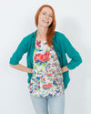 Eileen Fisher Clothing XS Teal Button Down Blouse