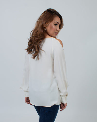Elie Tahari Clothing Small Lace Off-The Shoulder Blouse