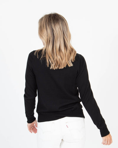 Elie Tahari Clothing XS Leather Detail Sweater