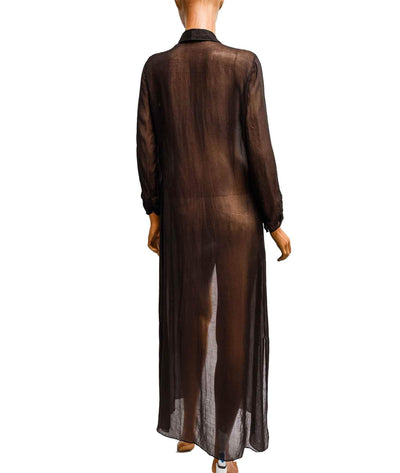Elie Tahari Clothing XS Sheer Maxi Duster with Slit