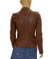Elie Tahari Clothing XS Tan Leather Jacket