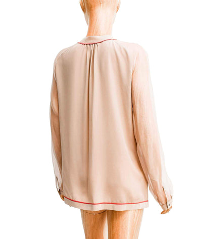 Elizabeth and James Clothing Medium Long Sleeve V-Neck Blouse