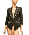 Elizabeth and James Clothing XS | US 2 Olive Cropped Sleeve Blazer