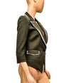 Elizabeth and James Clothing XS | US 2 Olive Cropped Sleeve Blazer
