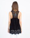 Ella Moss Clothing Small Black Crochet Sleeveless Blouse