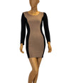 Ella Moss Clothing XS Beige & Black Fitted Dress