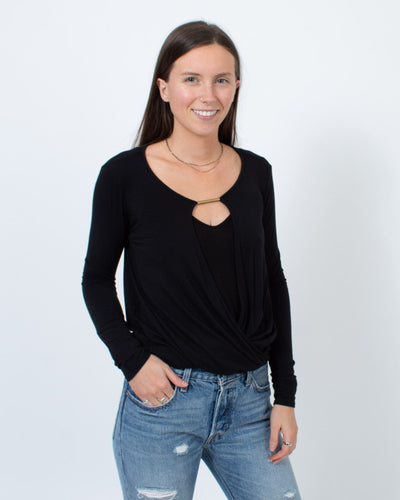 Ella Moss Clothing XS Overlap V-Neck Blouse