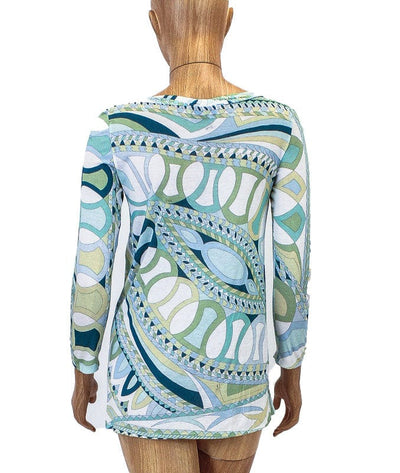 Emilio Pucci Clothing Medium | US 6 Long Sleeve Patterned Tee