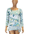 Emilio Pucci Clothing Medium | US 6 Long Sleeve Patterned Tee