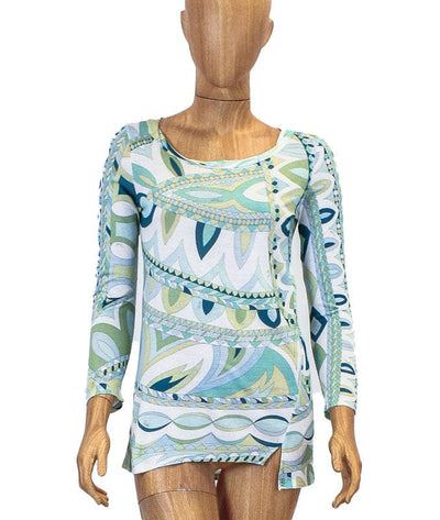 Emilio Pucci Clothing Medium | US 6 Long Sleeve Patterned Tee