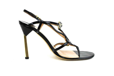 Emporio Armani Shoes Medium | US 7 I IT 37 Patent Leather Strap Sandal