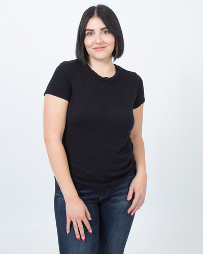 Enza Costa Clothing Medium Casual Black Tee