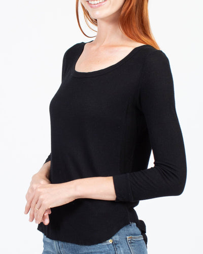 Enza Costa Clothing Small Ribbed 3/4 Sleeve Tee