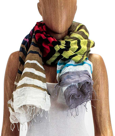 EPICE Accessories One Size Printed Stripe Scarf