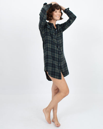 Equipment Clothing Small Plaid Button Down Dress