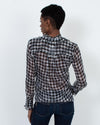 Equipment Clothing XS Printed Sheer Blouse