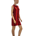 Equipment Clothing XS Snakeskin Print Henley Shift Mini Dress