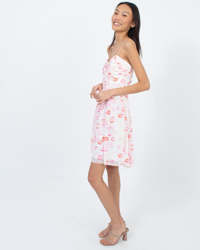 ERIN by Erin Fetherston Clothing XS | US 2 Lip Print Cocktail Dress