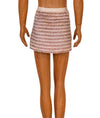 ERIN erin fetherston Clothing XS | US 2 Light Pink Metallic Fringe Mini Skirt