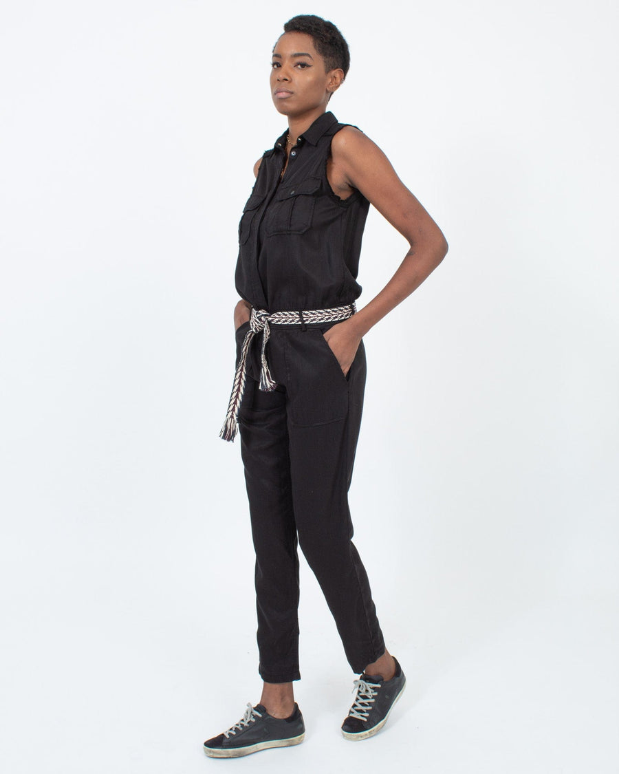 Etienne Marcel Clothing XS Black Sleeveless Jumpsuit